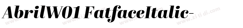 AbrilW01 FatfaceItalic字体转换